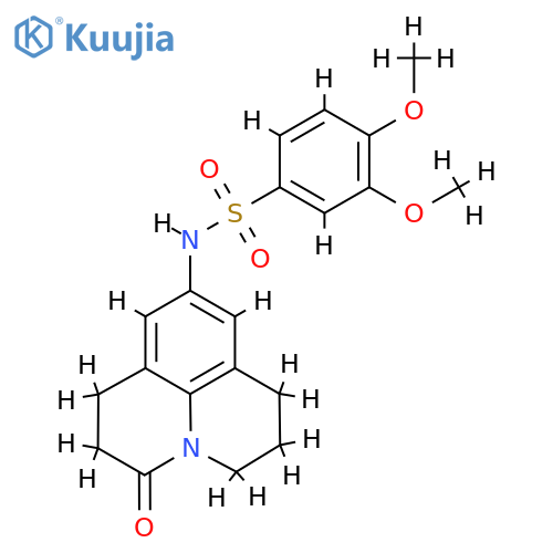 3,4-dimethoxy-N-{2-oxo-1-azatricyclo7.3.1.0^{5,13}trideca-5,7,9(13)-trien-7-yl}benzene-1-sulfonamide structure