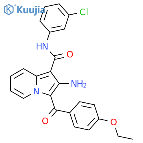2-amino-N-(3-chlorophenyl)-3-(4-ethoxybenzoyl)indolizine-1-carboxamide structure