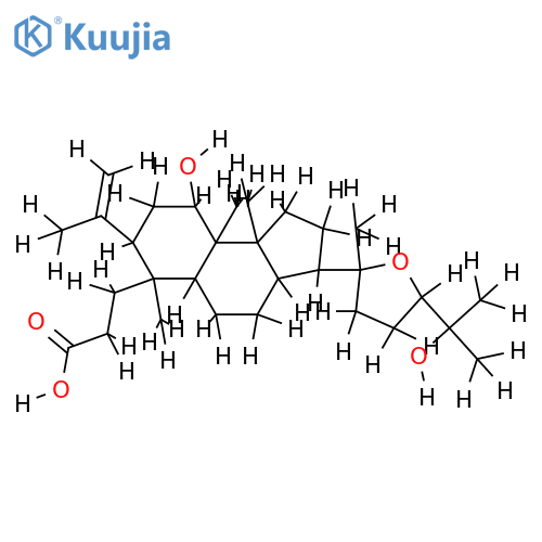 20S,24S-epoxy-7beta,25-dihydroxy-3,4-secodammar-4(28)-en-3-oic acid structure
