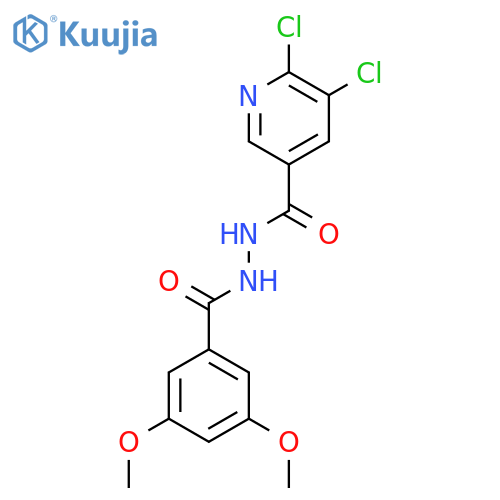 5,6-dichloro-N'-(3,5-dimethoxybenzoyl)pyridine-3-carbohydrazide structure