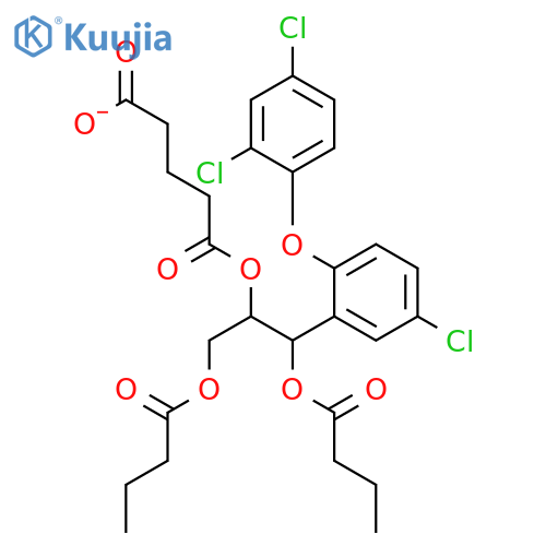 PENTANEDIOIC ACID, 5-CHLORO-2-(2,4-DICHLOROPHENOXY)PHENYL2-(1-OXOBUTOXY)-1-[(1-OXOBUTOXY)METHYL]ETHYL ESTER structure