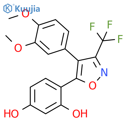 4-4-(3,4-dimethoxyphenyl)-3-(trifluoromethyl)-1,2-oxazol-5-ylbenzene-1,3-diol structure