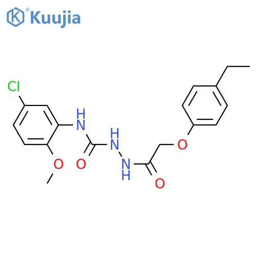 1-(5-chloro-2-methoxyphenyl)-3-[[2-(4-ethylphenoxy)acetyl]amino]urea structure