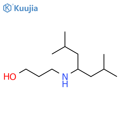 3-(2,6-dimethylheptan-4-yl)aminopropan-1-ol structure
