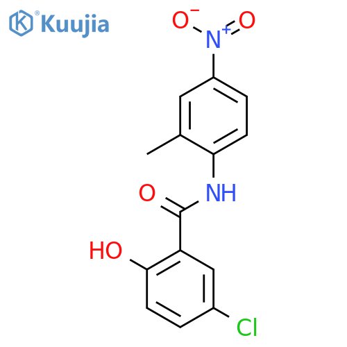 BENZAMIDE, 5-CHLORO-2-HYDROXY-N-(2-METHYL-4-NITROPHENYL)- structure