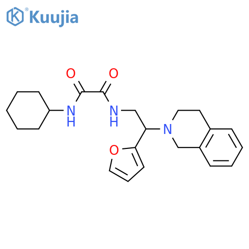 N'-cyclohexyl-N-2-(furan-2-yl)-2-(1,2,3,4-tetrahydroisoquinolin-2-yl)ethylethanediamide structure