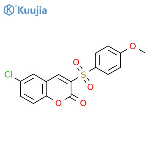 6-chloro-3-(4-methoxybenzenesulfonyl)-2H-chromen-2-one structure