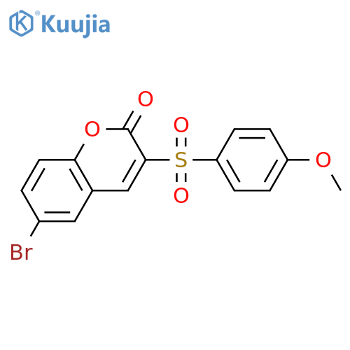 6-bromo-3-(4-methoxybenzenesulfonyl)-2H-chromen-2-one structure