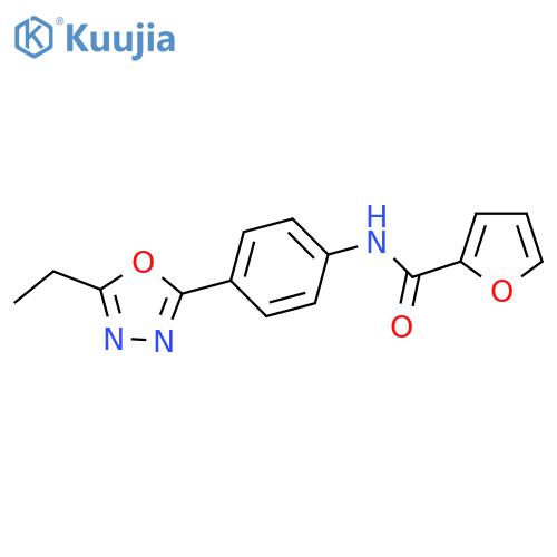 N-4-(5-ethyl-1,3,4-oxadiazol-2-yl)phenylfuran-2-carboxamide structure