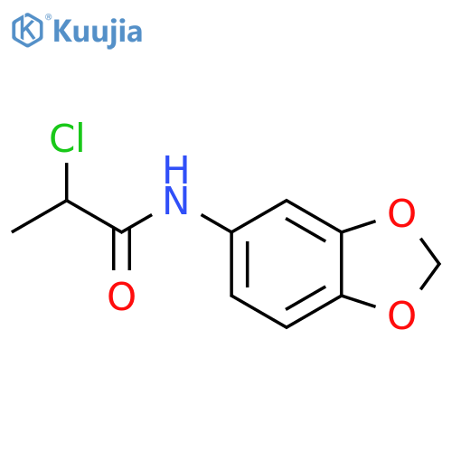 N-(2H-1,3-benzodioxol-5-yl)-2-chloropropanamide structure