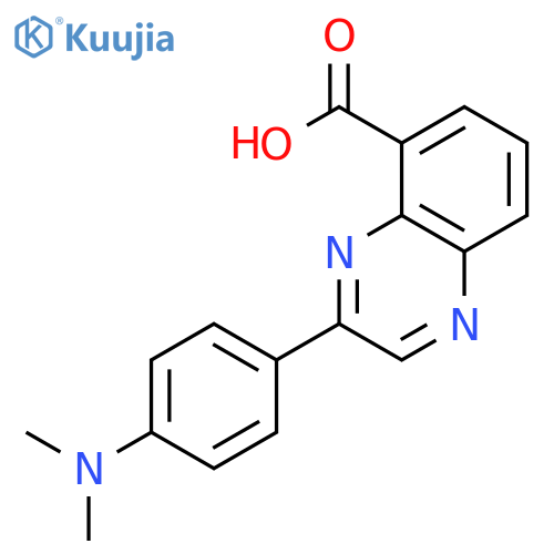 5-Quinoxalinecarboxylicacid, 3-[4-(dimethylamino)phenyl]- structure