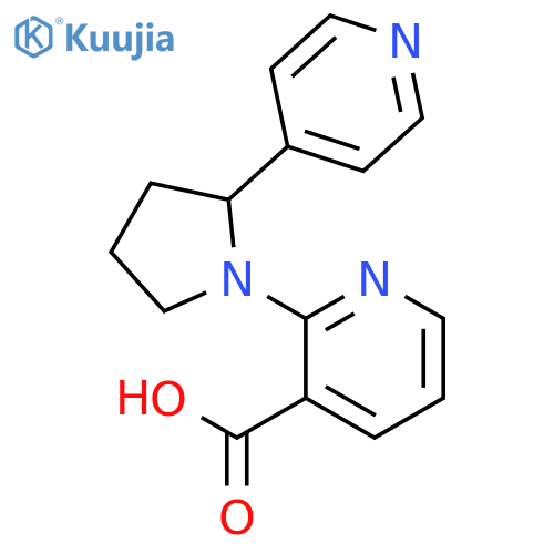 3-Pyridinecarboxylicacid, 2-[2-(4-pyridinyl)-1-pyrrolidinyl]- structure
