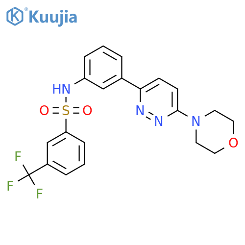 N-{3-6-(morpholin-4-yl)pyridazin-3-ylphenyl}-3-(trifluoromethyl)benzene-1-sulfonamide structure