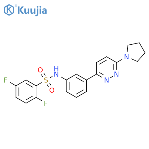 2,5-difluoro-N-{3-6-(pyrrolidin-1-yl)pyridazin-3-ylphenyl}benzene-1-sulfonamide structure