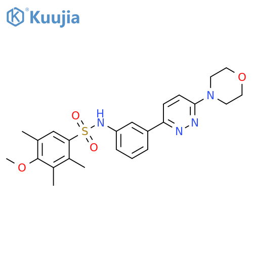 4-methoxy-2,3,5-trimethyl-N-{3-6-(morpholin-4-yl)pyridazin-3-ylphenyl}benzene-1-sulfonamide structure