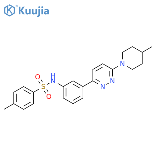 4-methyl-N-{3-6-(4-methylpiperidin-1-yl)pyridazin-3-ylphenyl}benzene-1-sulfonamide structure