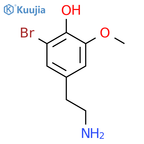 4-(2-aminoethyl)-2-bromo-6-methoxyphenol structure