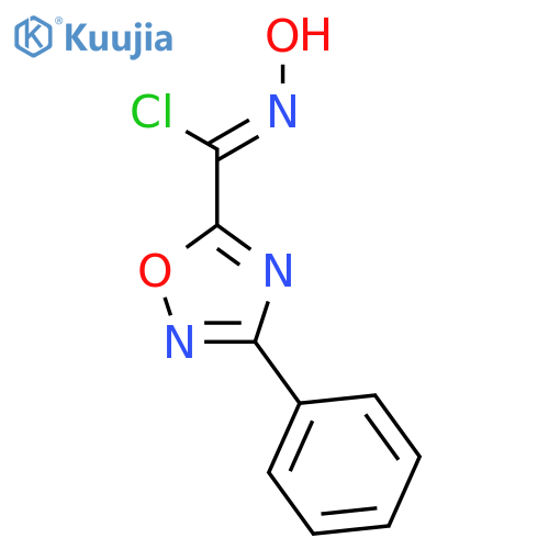 1,2,4-OXADIAZOLE-5-CARBOXIMIDOYL CHLORIDE, N-HYDROXY-3-PHENYL- structure