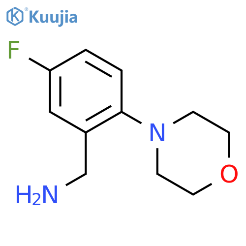 1-[5-fluoro-2-(morpholin-4-yl)phenyl]methanamine structure