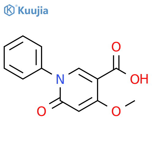 4-Methoxy-6-oxo-1-phenyl-1,6-dihydropyridine-3-carboxylic acid structure