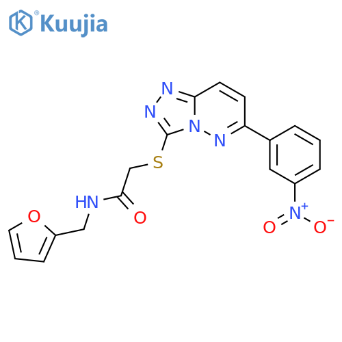N-(furan-2-yl)methyl-2-{6-(3-nitrophenyl)-1,2,4triazolo4,3-bpyridazin-3-ylsulfanyl}acetamide structure