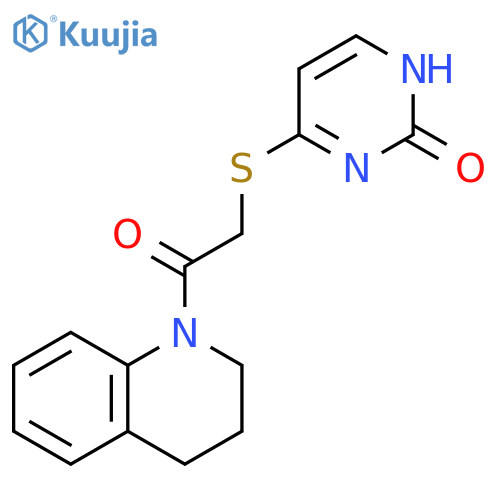 4-{2-oxo-2-(1,2,3,4-tetrahydroquinolin-1-yl)ethylsulfanyl}-1,2-dihydropyrimidin-2-one structure