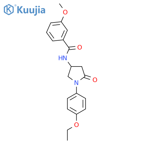 N-1-(4-ethoxyphenyl)-5-oxopyrrolidin-3-yl-3-methoxybenzamide structure