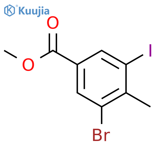 Benzoic acid,3-bromo-5-iodo-4-methyl-, methyl ester structure