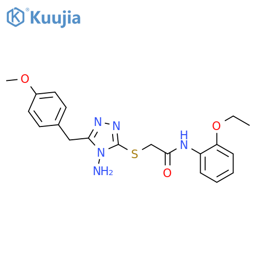 2-({4-amino-5-(4-methoxyphenyl)methyl-4H-1,2,4-triazol-3-yl}sulfanyl)-N-(2-ethoxyphenyl)acetamide structure