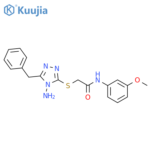 2-(4-amino-5-benzyl-4H-1,2,4-triazol-3-yl)sulfanyl-N-(3-methoxyphenyl)acetamide structure