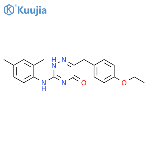 3-(2,4-dimethylphenyl)amino-6-(4-ethoxyphenyl)methyl-4,5-dihydro-1,2,4-triazin-5-one structure