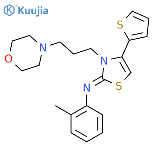 (2Z)-N-(2-methylphenyl)-3-3-(morpholin-4-yl)propyl-4-(thiophen-2-yl)-2,3-dihydro-1,3-thiazol-2-imine structure
