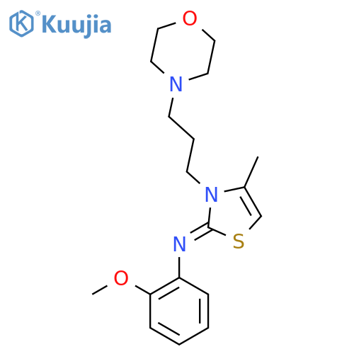 (2Z)-N-(2-methoxyphenyl)-4-methyl-3-3-(morpholin-4-yl)propyl-2,3-dihydro-1,3-thiazol-2-imine structure
