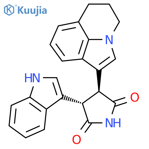(3S,4S)-3-(5,6-Dihydro-4H-pyrrolo[3,2,1-Ij]quinolin-1-yl)-4-(1H-indol-3-yl)pyrrolidine-2,5-dione structure