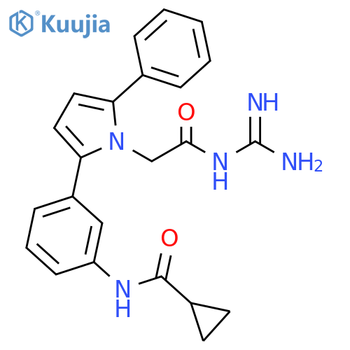 1H-Pyrrole-1-acetamide,N-(aminoiminomethyl)-2-[3-[(cyclopropylcarbonyl)amino]phenyl]-5-phenyl- structure