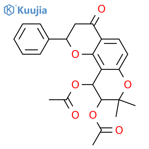 2,3,9,10-Tetrahydro-9,10-dihydroxy-8,8-dimethyl-2-phenyl-4H,8H-benzo[1,2-b:3,4-b']dipyran-4-one; (2S,9R*,10R*)-form, Di-Ac structure