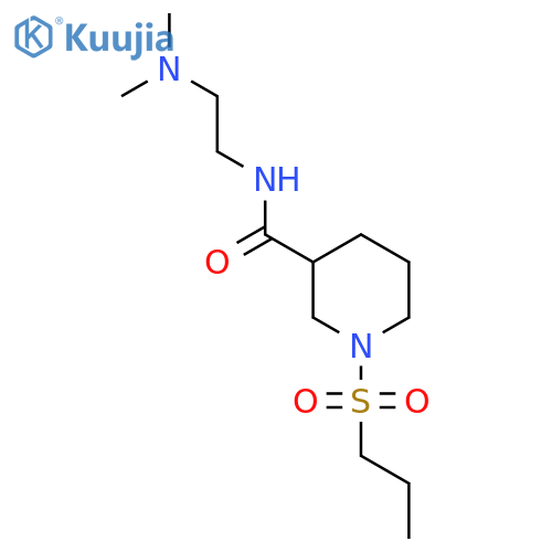 N-2-(dimethylamino)ethyl-1-(propane-1-sulfonyl)piperidine-3-carboxamide structure