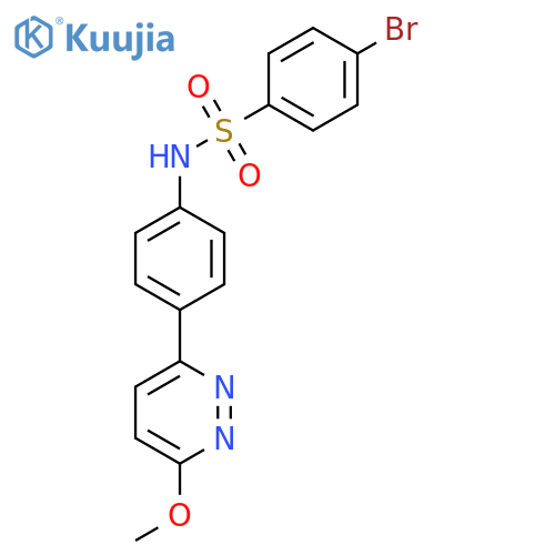4-bromo-N-4-(6-methoxypyridazin-3-yl)phenylbenzene-1-sulfonamide structure