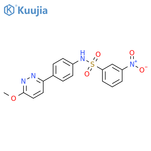 N-4-(6-methoxypyridazin-3-yl)phenyl-3-nitrobenzene-1-sulfonamide structure