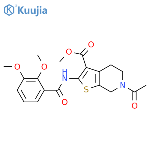 methyl 6-acetyl-2-(2,3-dimethoxybenzamido)-4H,5H,6H,7H-thieno2,3-cpyridine-3-carboxylate structure