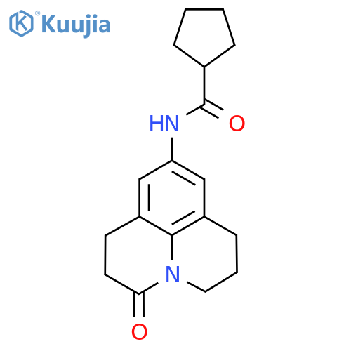 N-{2-oxo-1-azatricyclo7.3.1.0^{5,13}trideca-5,7,9(13)-trien-7-yl}cyclopentanecarboxamide structure