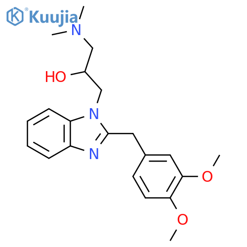 1-{2-(3,4-dimethoxyphenyl)methyl-1H-1,3-benzodiazol-1-yl}-3-(dimethylamino)propan-2-ol structure
