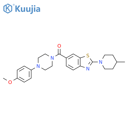 Anisole-piperazine-methanone-benzothiazole-p-methylpiperidine structure