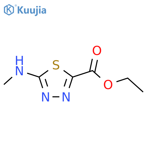 5-(Methylamino)-1,3,4-thiadiazole-2-carboxylic acid ethyl ester structure