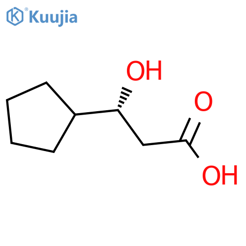 (3R)-3-cyclopentyl-3-hydroxypropanoic acid structure