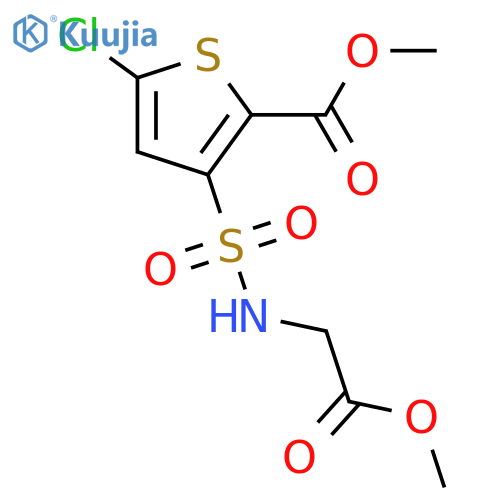 Methyl 5-Chloro-3-{(2-methoxy-2-oxoethyl)aminosulfonyl}thiophene-2-carboxylate structure