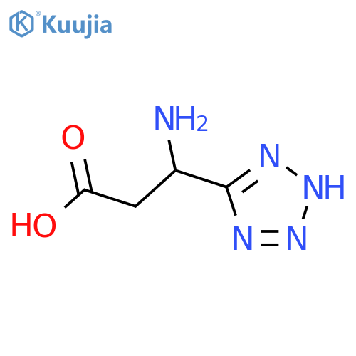 3-amino-3-(1H-1,2,3,4-tetrazol-5-yl)propanoic acid structure