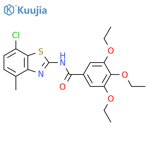 N-(7-chloro-4-methyl-1,3-benzothiazol-2-yl)-3,4,5-triethoxybenzamide structure