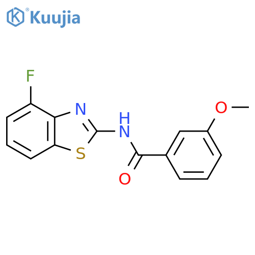 N-(4-fluoro-1,3-benzothiazol-2-yl)-3-methoxybenzamide structure