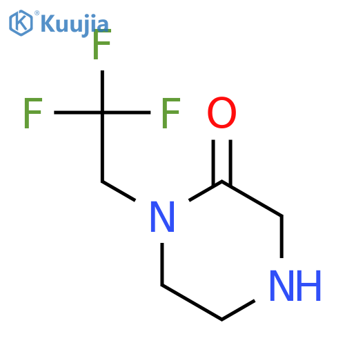 1-(2,2,2-trifluoroethyl)piperazin-2-one structure